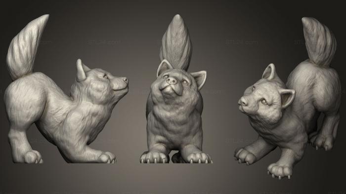 Animal figurines (Wolfie, STKJ_1626) 3D models for cnc